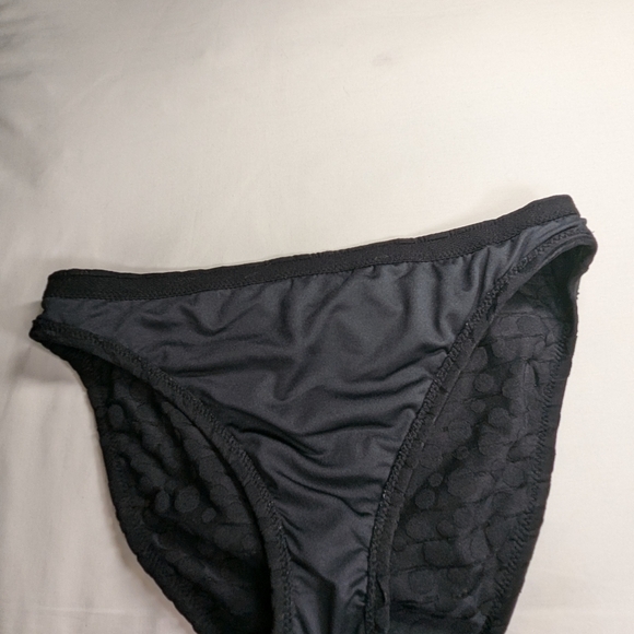 Anne Cole Black Bikini  Textured Panties Size L - Picture 6 of 8